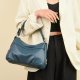 Practical large capacity soft leather shoulder crossbody bag